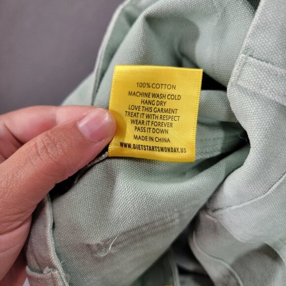 Diet Starts Monday Mens Size 30 Cargo Utility Pant Light Green Straight Leg - Picture 9 of 12